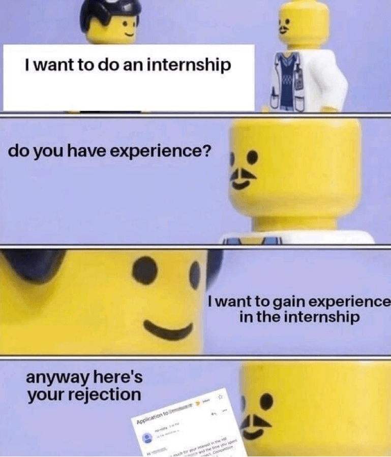 Recruiting meme - Lego Internship